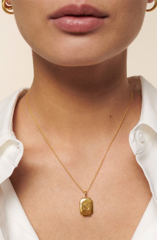 Monica Vinader Signature Locket Necklace In Gold