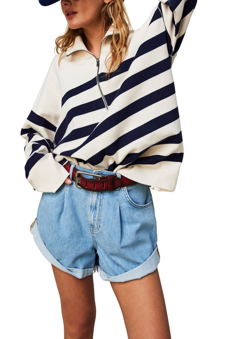 Danni Roll Cuff Denim Shorts, Alternate, color, OPEN SKY