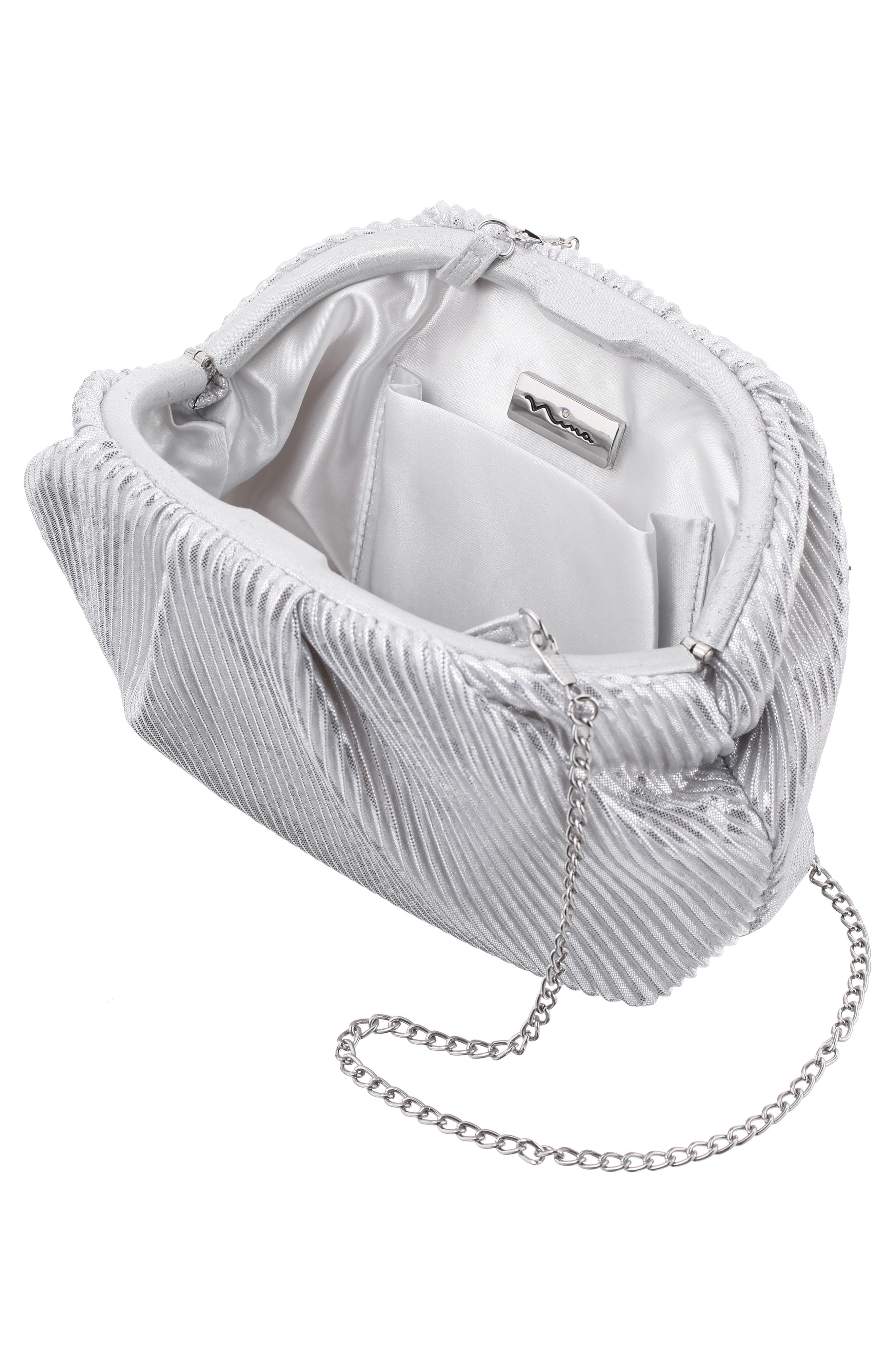 Nina Emmy Clutch, Alternate, color, Silver