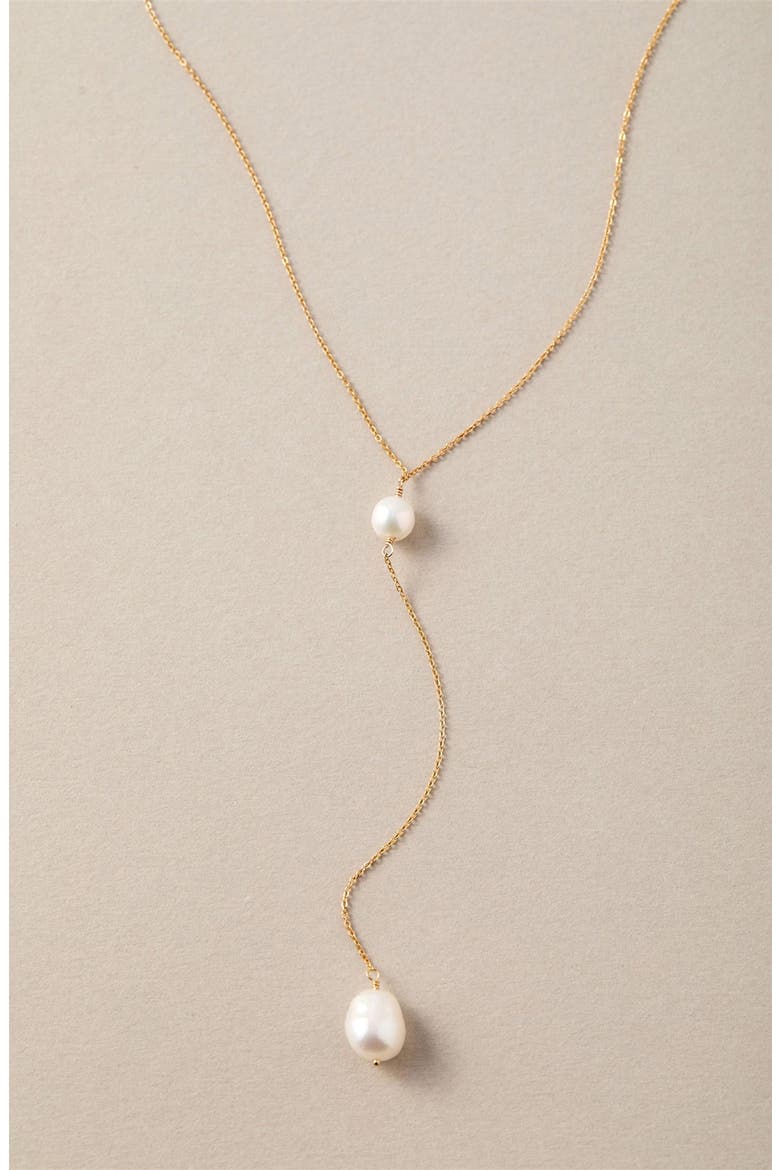 Penny Freshwater Pearl Y-Necklace, Alternate, color, GOLD