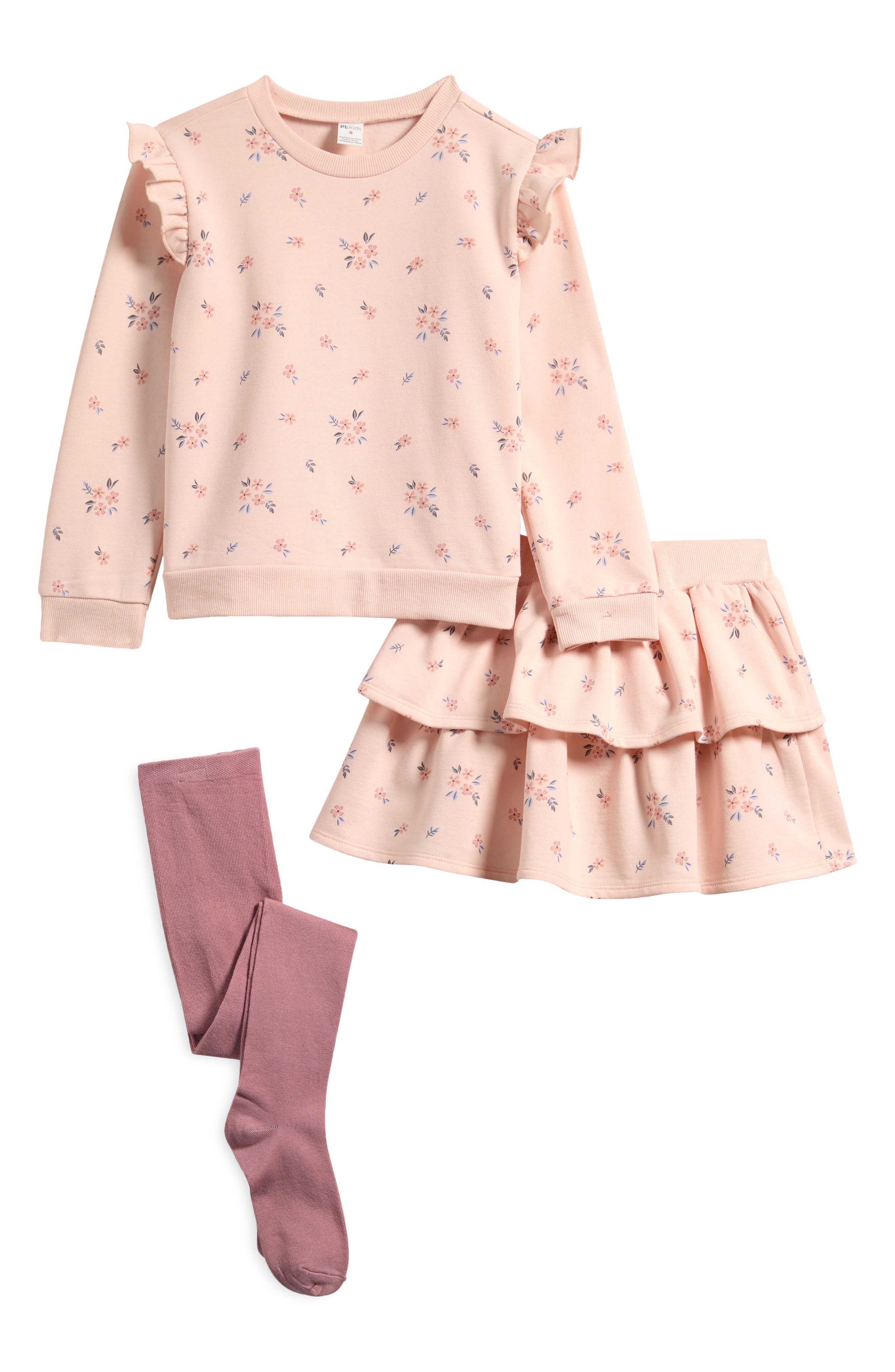 Kids' Sweatshirt, Skirt & Socks Set