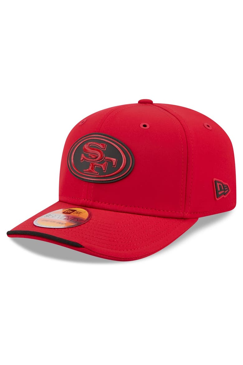 Men's New Era Scarlet San Francisco 49ers 2026 Sideline 9SEVENTY Adjustable Hat, Main, color, Scarlet