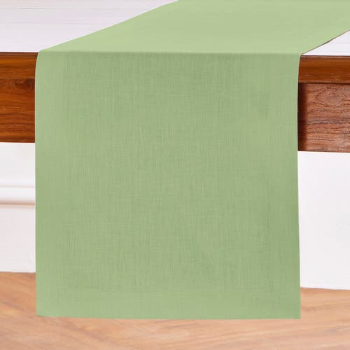 Solino Home Linen Table Runner In Green