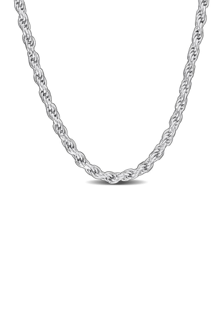 Sterling Silver Diamond-Cut Rope Chain Necklace - 1.8mm, Main, color, SILVER