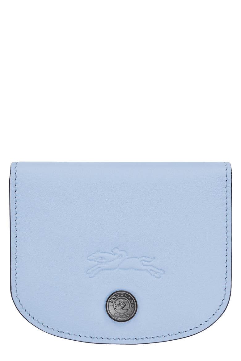 Le Pliage Xtra Leather Flap Card Case, Main, color, WAVE