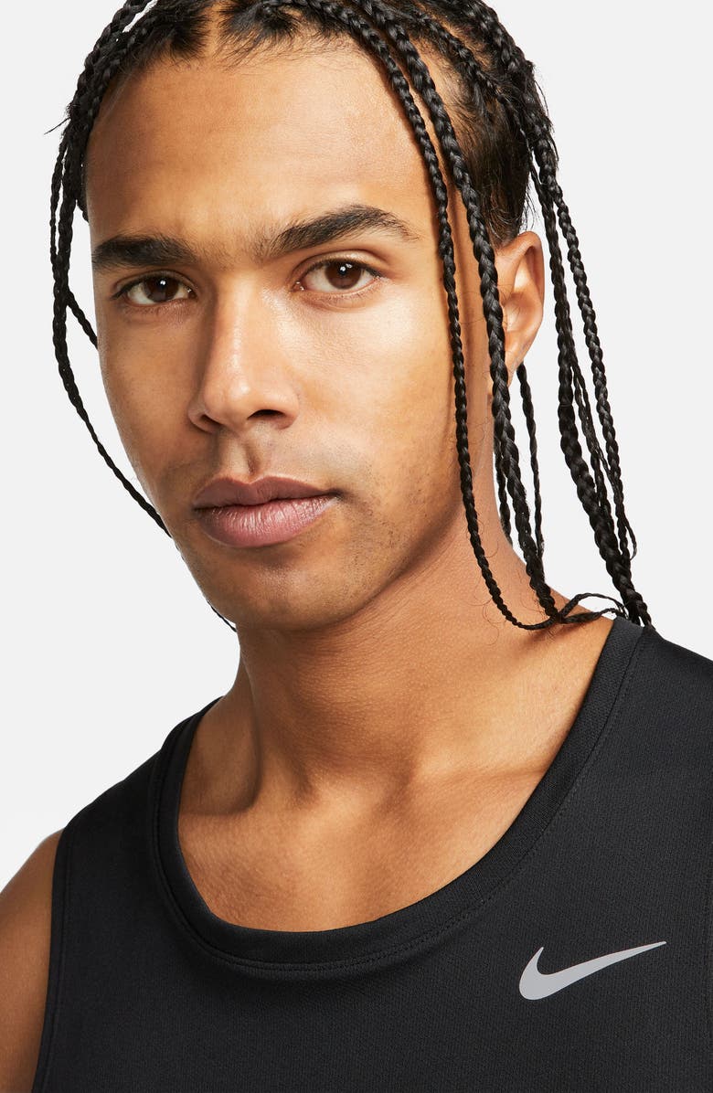 Nike Dri-FIT Running Tank, Alternate, color, Black/ Reflective Silver