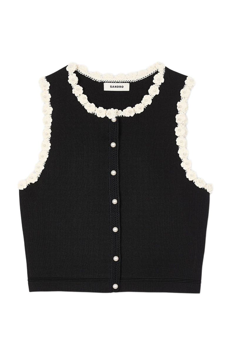 SANDRO Crochet cardigan, Alternate, color, 