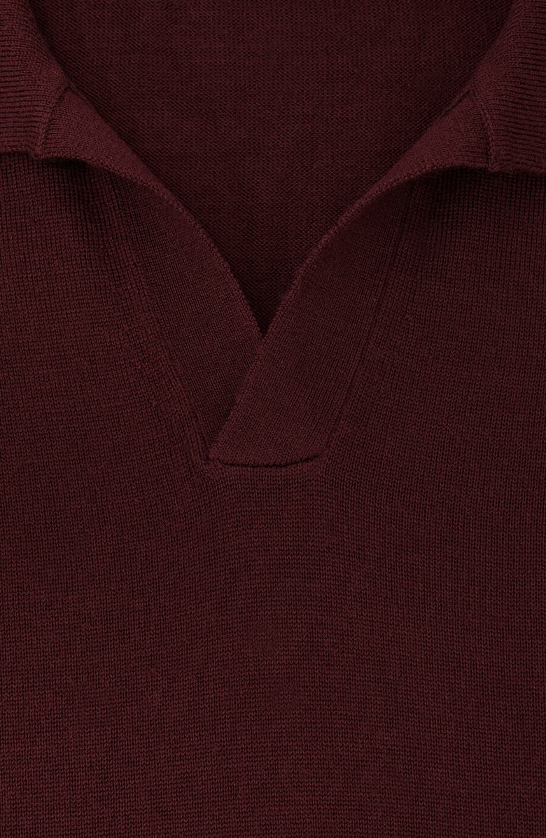 Reiss Duchie Short Sleeve Wool Polo Sweater, Alternate, color, Port Red