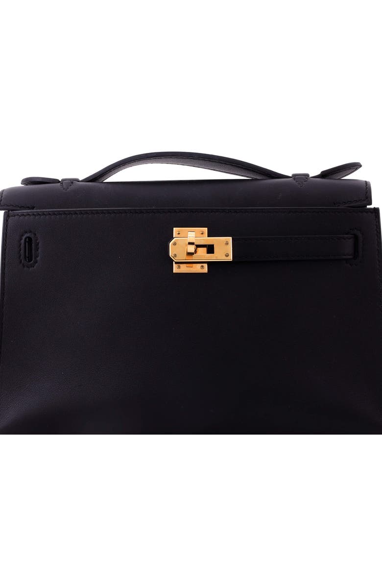Pre-Owned Hermes Kelly Pochette Swift, Alternate, color, Noir