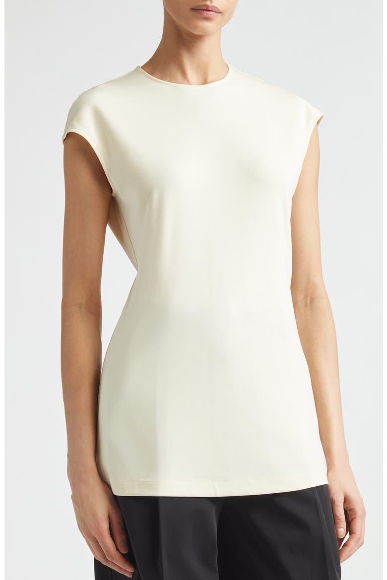 Everyday Fluid Jersey Top, Alternate, color, ECRU