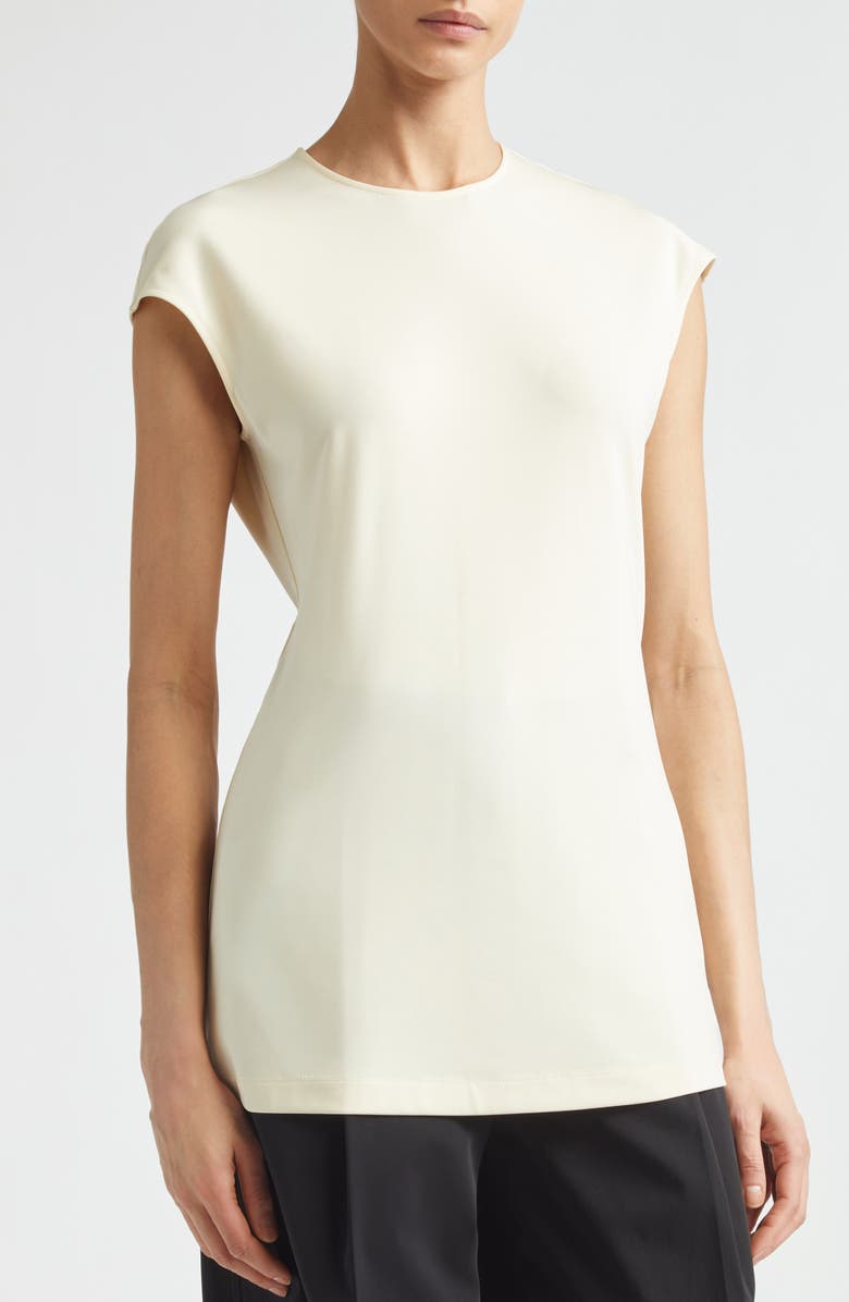 TOTEME Everyday Fluid Jersey Top, Alternate, color, Ecru