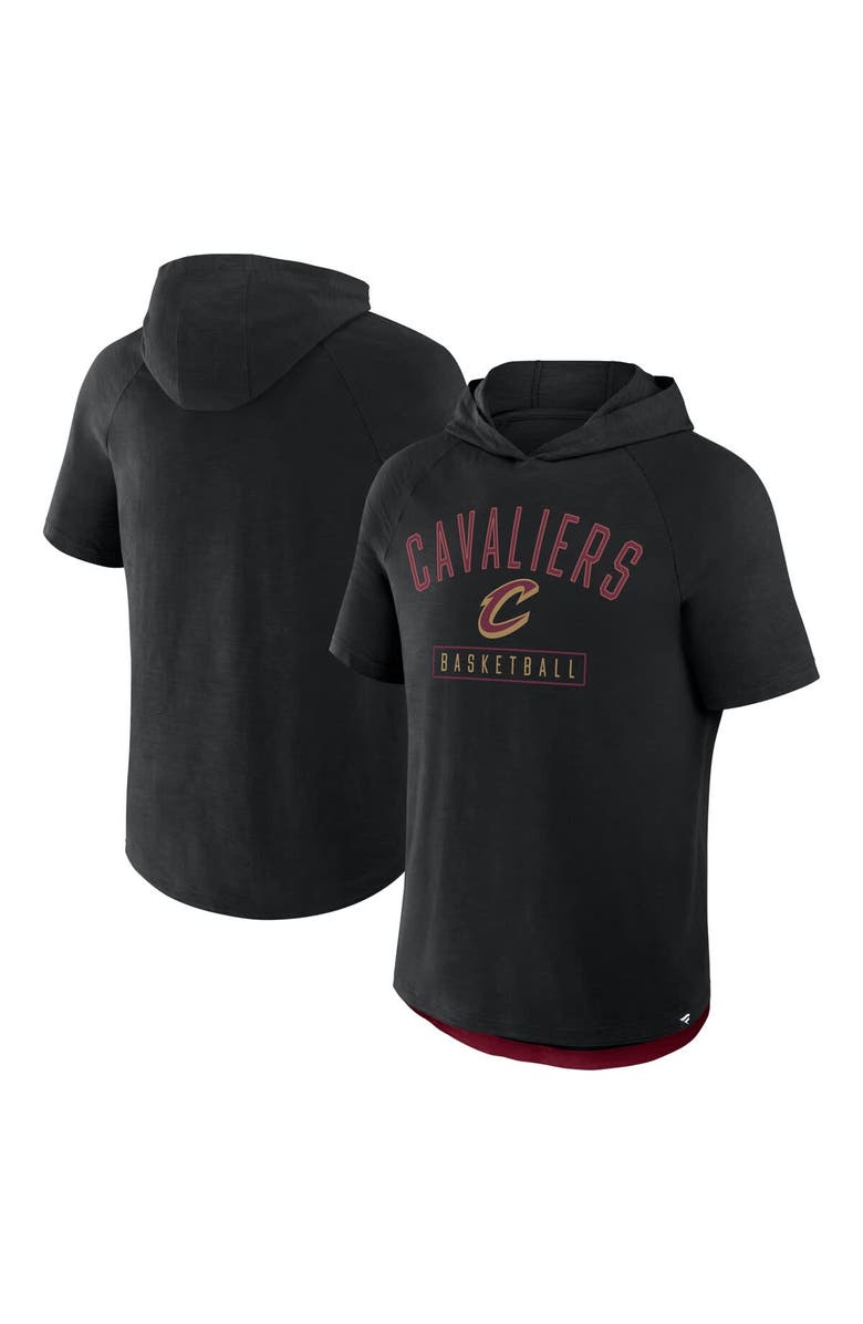 FANATICS Men's Fanatics Black Cleveland Cavaliers Pass Legend Raglan Hoodie T-Shirt, Main, color, Black