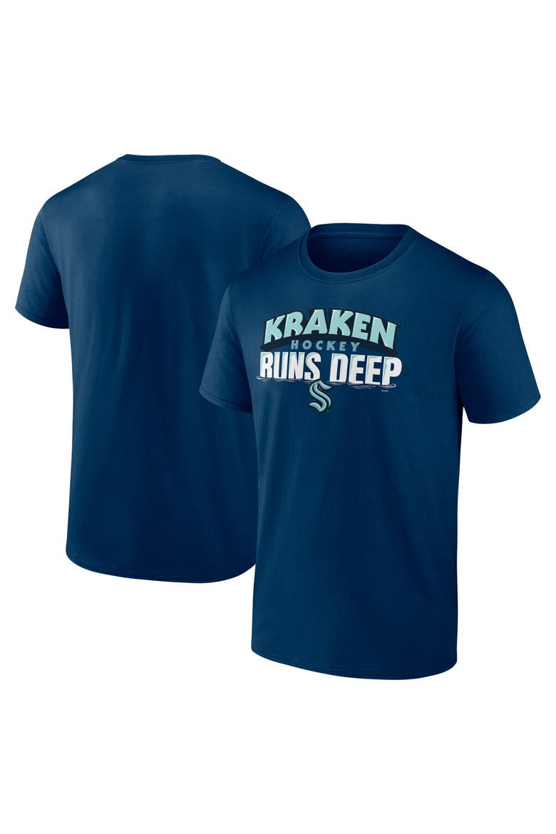 Men's Fanatics Branded Deep Sea Blue Seattle Kraken Local T-Shirt, Main, color, Navy