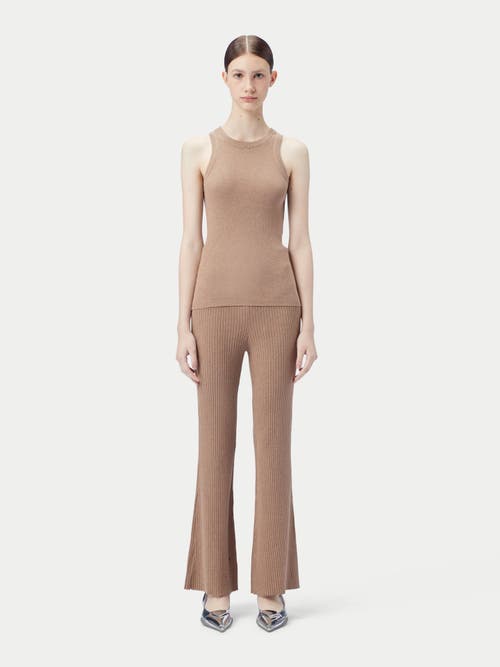 Gobi Mongolian Cashmere Cotton Silk Cashmere Tank Top In Timber Wolf