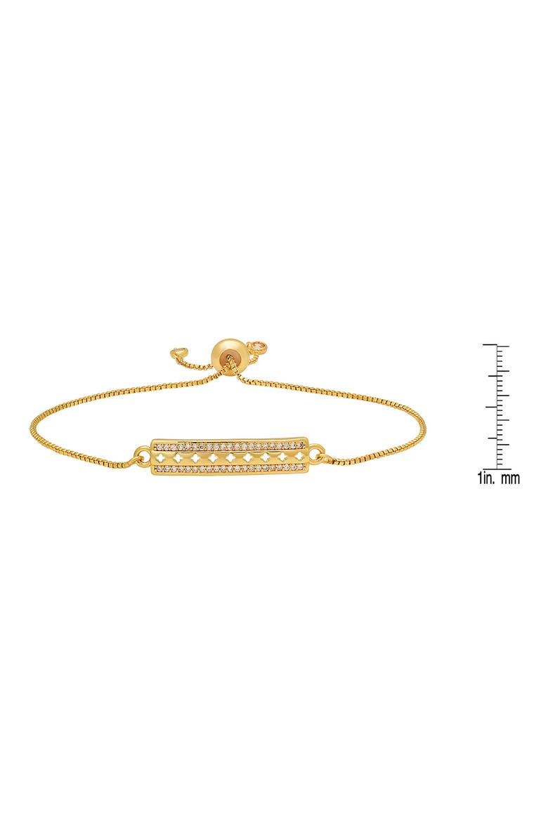 Pavé CZ Bar Slide Bracelet, Alternate, color, GOLD