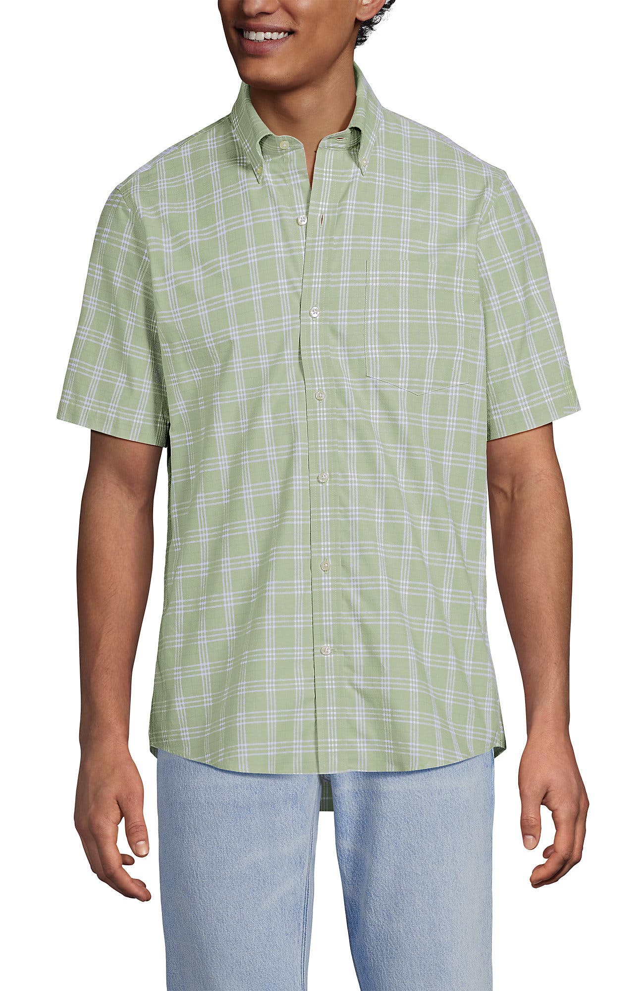 Light Stone Green Plaid