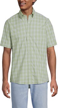 Lands' End Short Sleeve No Iron Twill Shirt