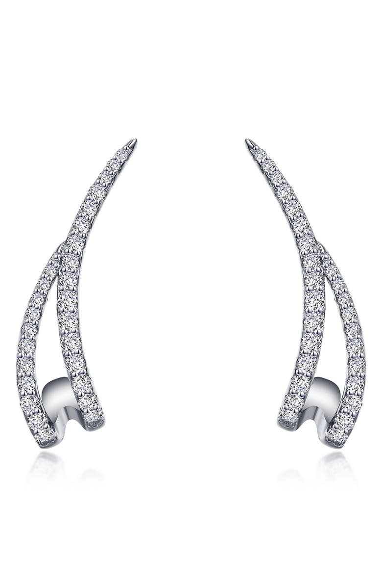 Lafonn Geometric Simulated Diamond Ear Cuffs, Main, color, 