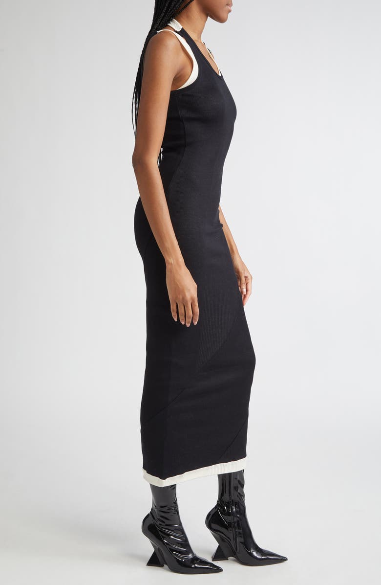 Jean Paul Gaultier Twisted Double Layer Rib Tank Dress, Alternate, color,