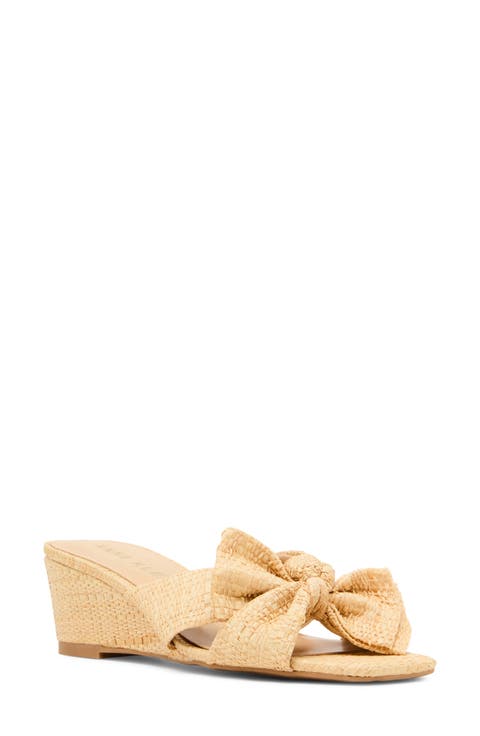 Dara Bow Wedge Slide Sandal (Women)