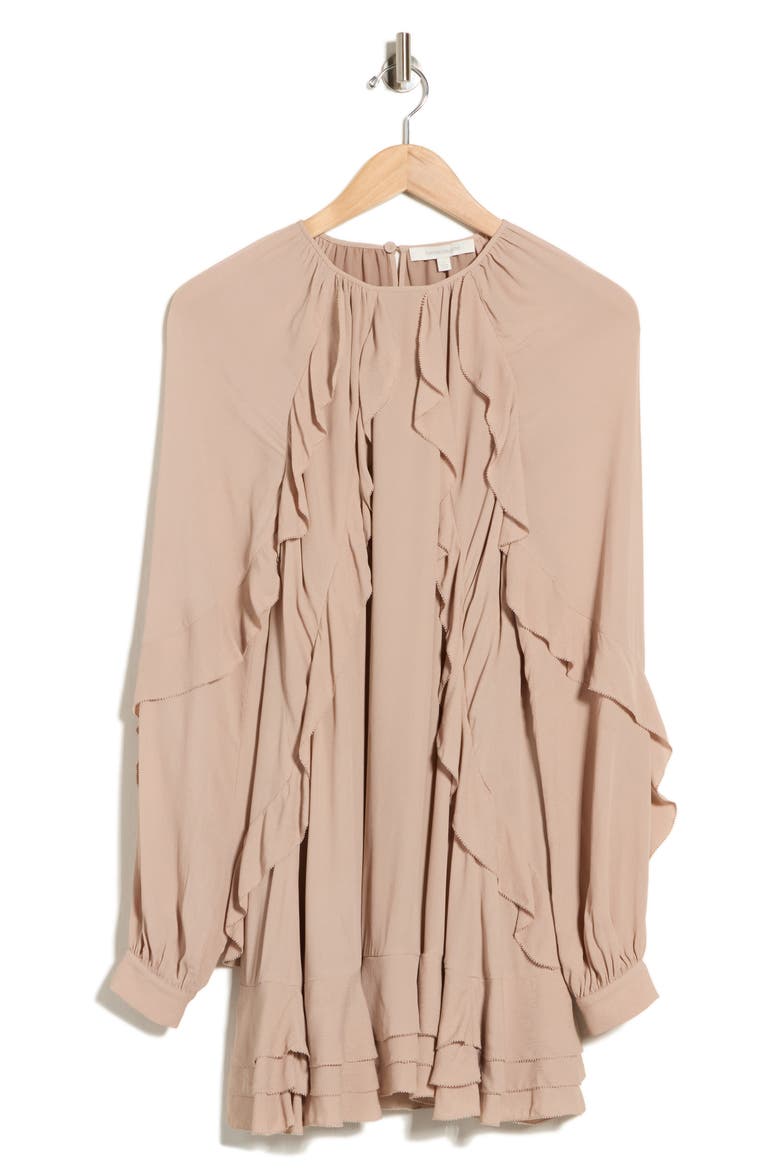 Because of You Ruffled Dress, Alternate, color, MOCHA