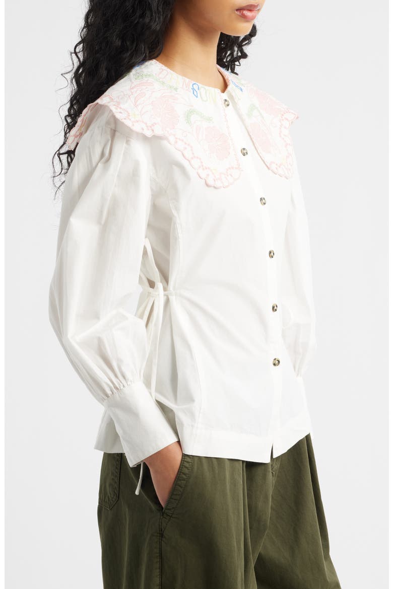 Valentina Collared Top, Alternate, color, WHITE