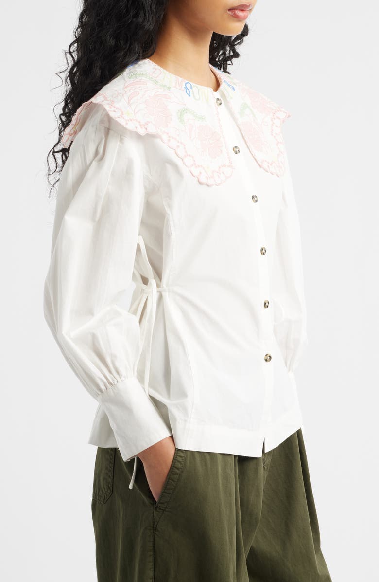 Damson Madder Valentina Collared Top, Alternate, color, White