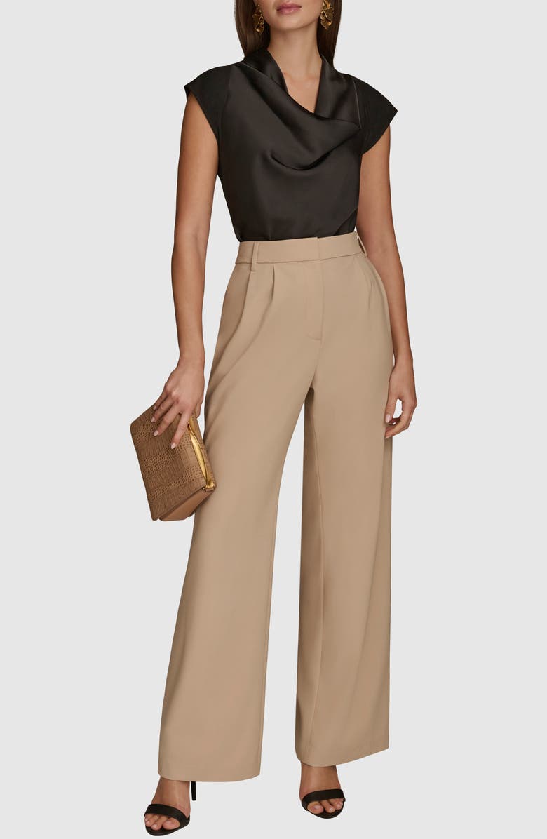 Donna Karan New York Pleated Wide Leg Pants, Alternate, color, 