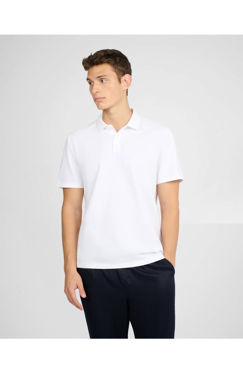 Onia Short Sleeve Pique Polo, Main, color, White