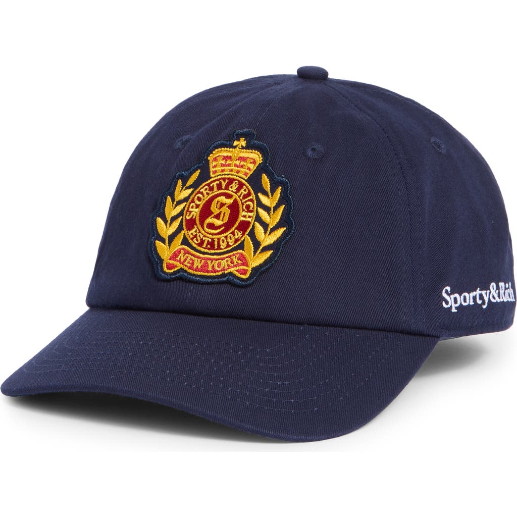 Sporty And Rich Navy 'ny' Crest Cap