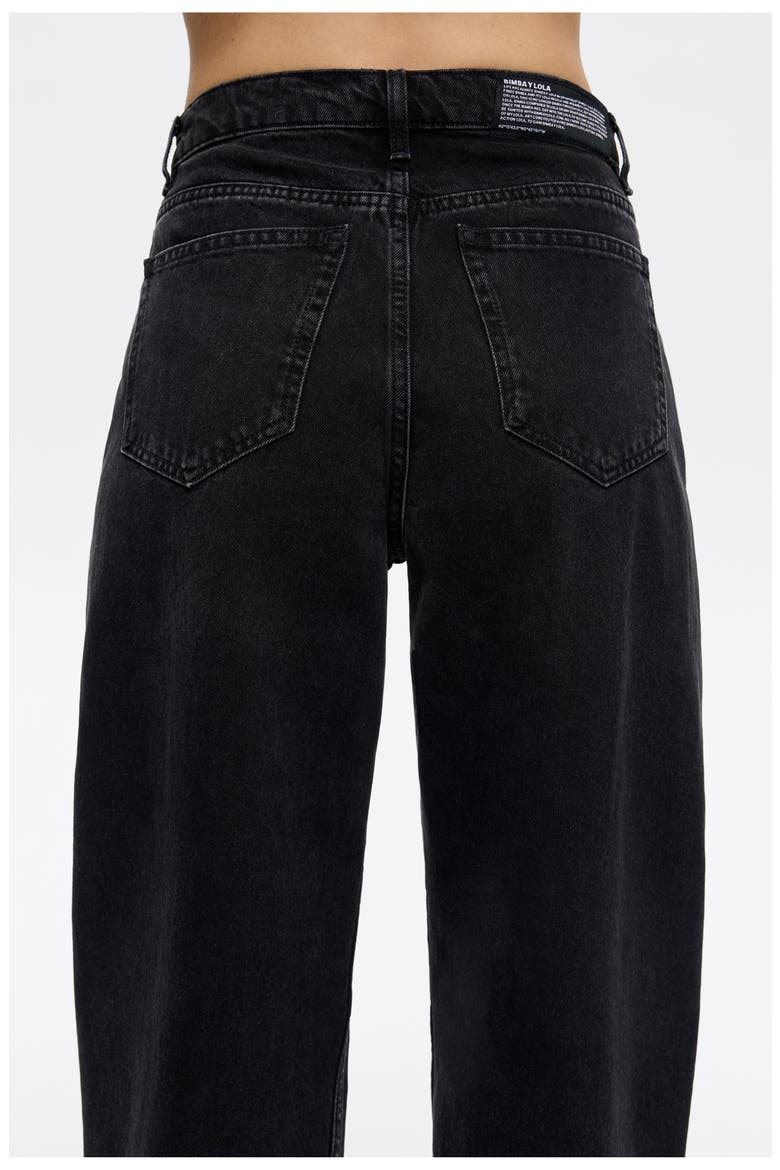 Barrel Jeans, Alternate, color, WASHED DENIM BLACK