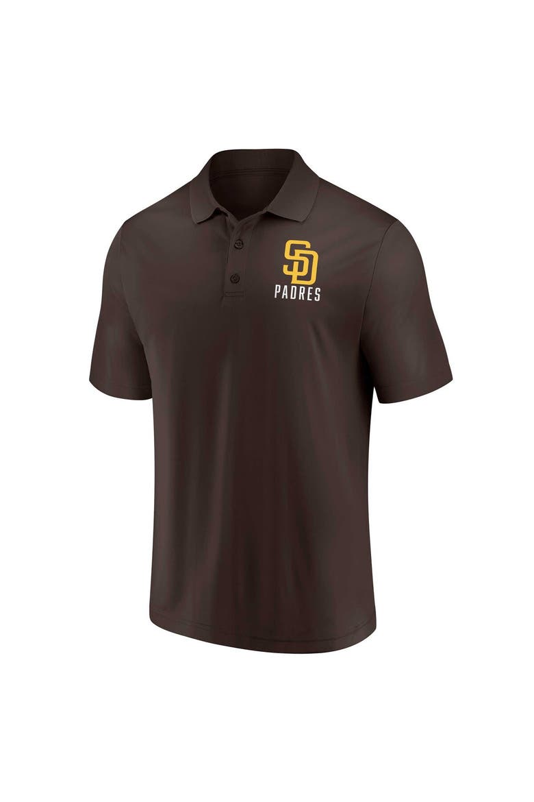 Men's Fanatics Branded Brown/White San Diego Padres Two-Pack Logo Lockup Polo Set, Alternate, color, Brown
