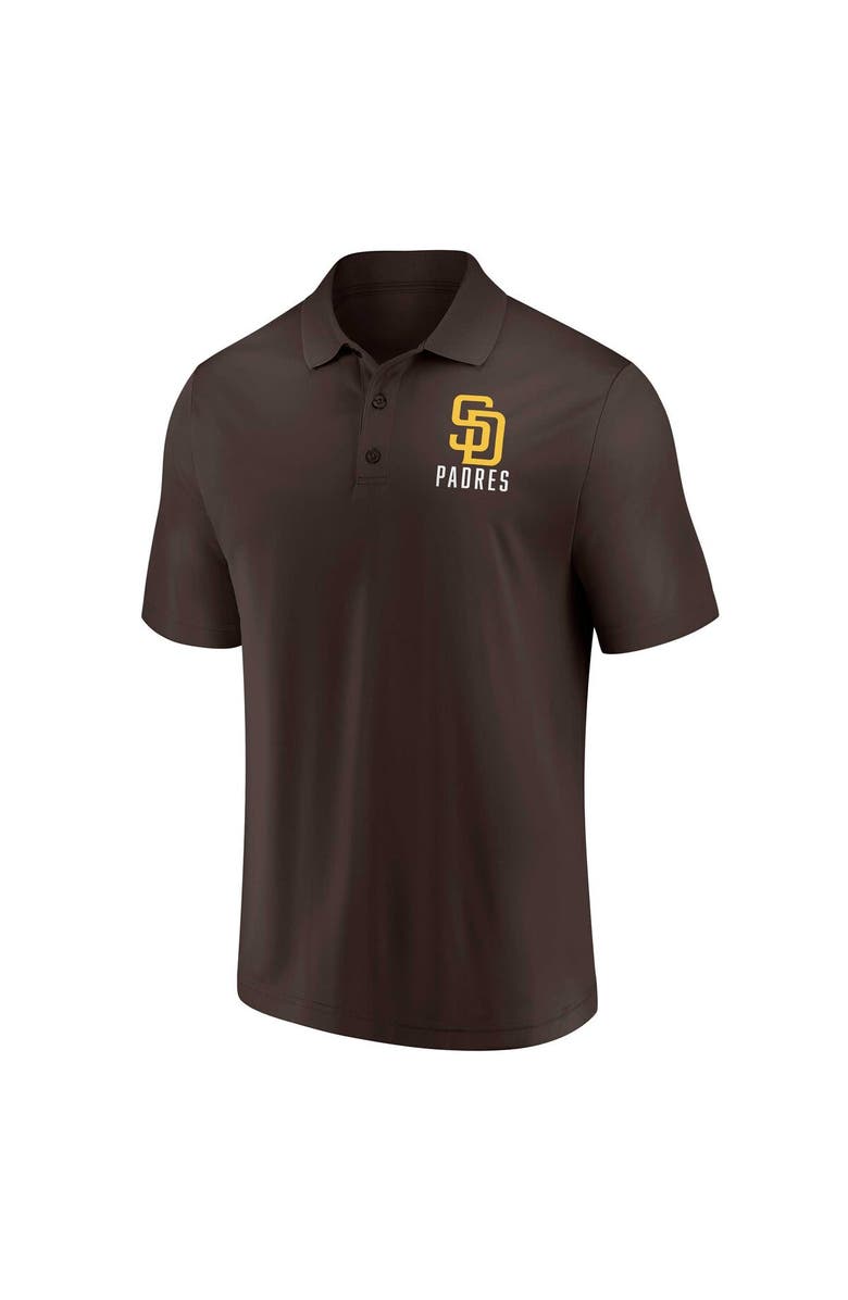 FANATICS Men's Fanatics Branded Brown/White San Diego Padres Two-Pack Logo Lockup Polo Set, Alternate, color, Brown