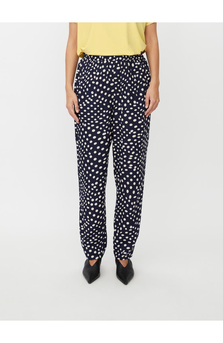 Masai Copenhagen MaPless Polka Dot Tapered Pants, Main, color, Navy Blazer