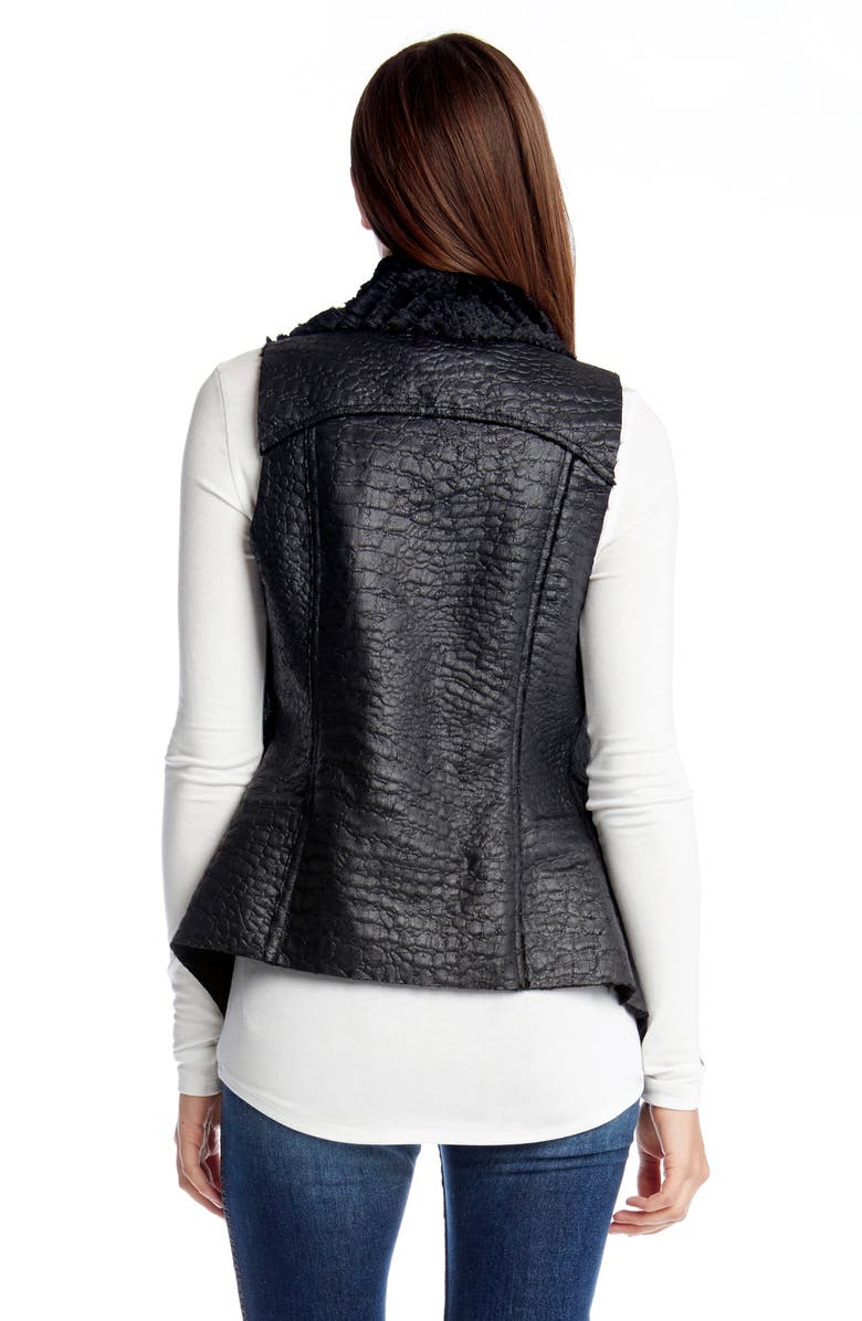 Karen Kane Reversible Faux Fur Vest, Alternate, color,