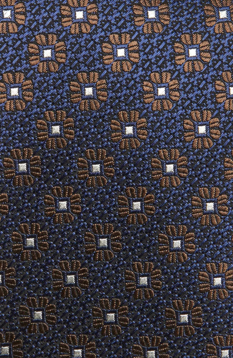 ZEGNA TIES Floral Silk Jacquard Tie, Alternate, color, Dark Blue