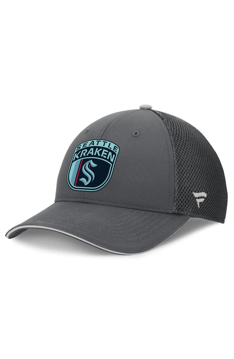 FANATICS Men's Fanatics Gray Seattle Kraken Authentic Pro Home Ice Trucker Adjustable Hat, Alternate, color, Gray