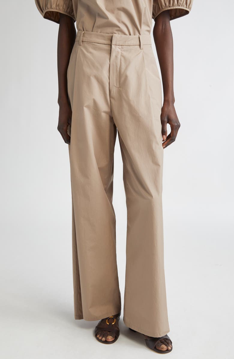 Max Mara Nora Wide Leg Pants, Main, color, Turtledove