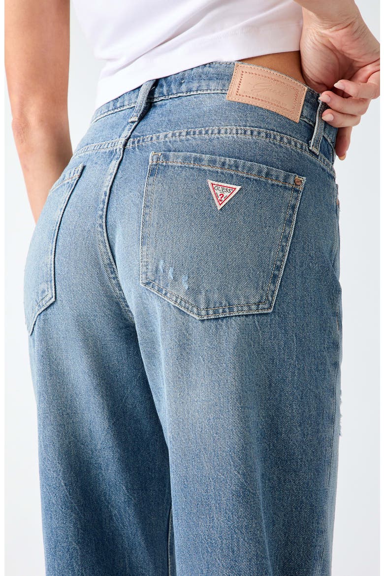 Ripped Slouchy Fit Jeans, Alternate, color, LIGHT BLUE