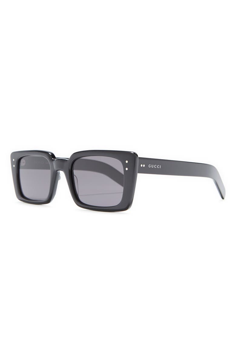 Gucci 52mm Rectangle Sunglasses, Alternate, color,