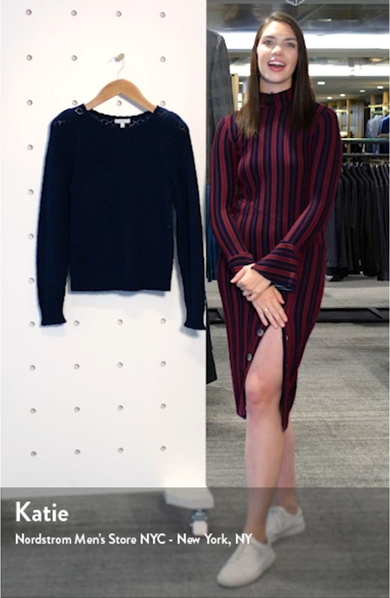 Moxya Pointelle Puff Sleeve Sweater, sales video thumbnail