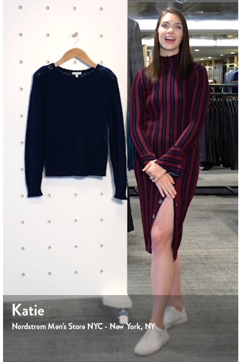 Moxya Pointelle Puff Sleeve Sweater video