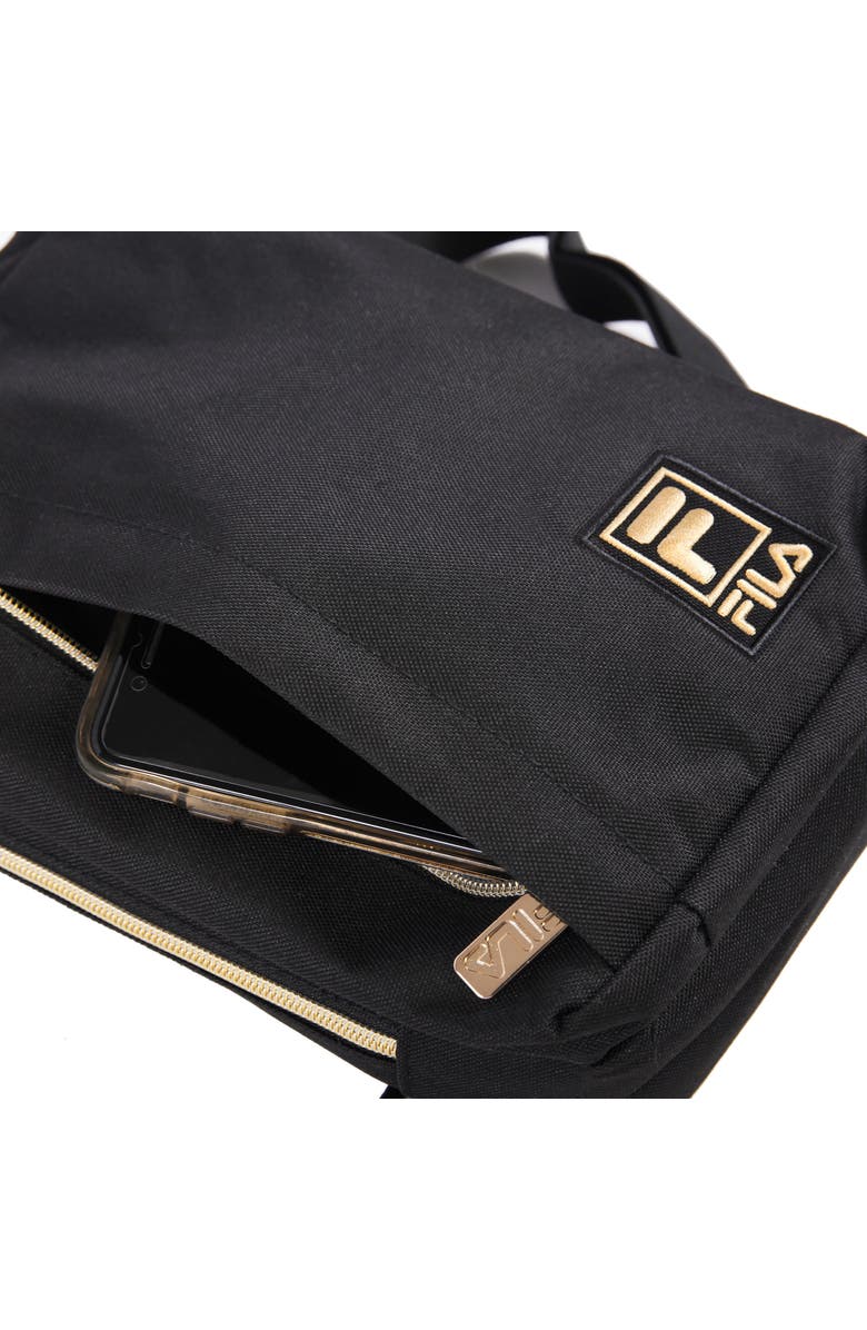 FILA Calistoga Sling Bag, Alternate, color, Black/ Gold