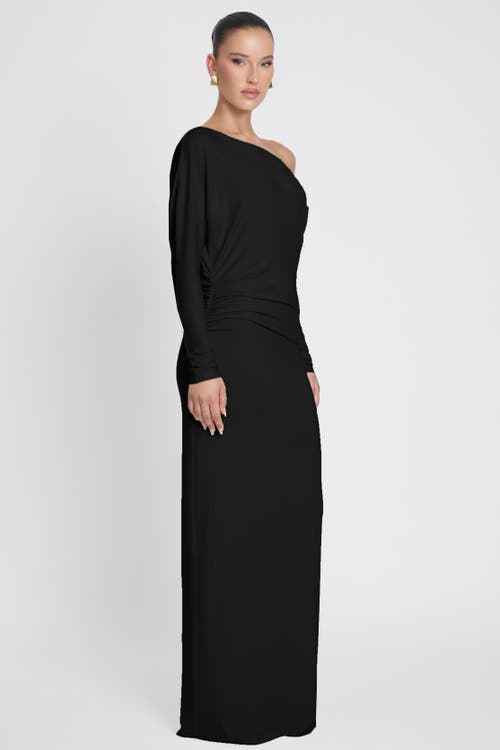 Leau Sola Slouchy Jersey Maxi Dress In Black