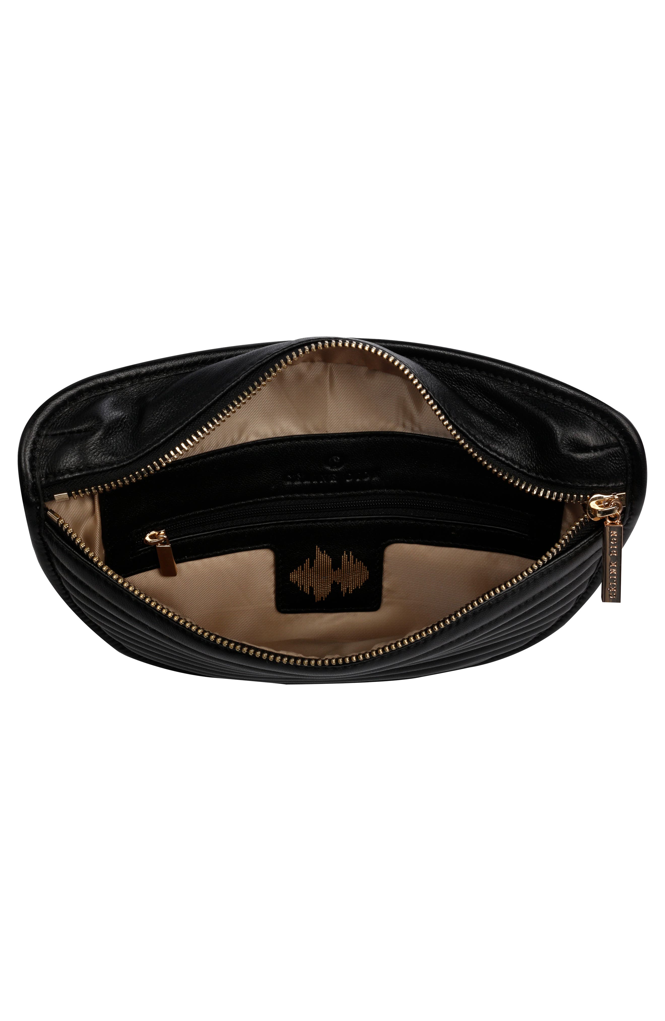 CELINE DION Vibrato Quilted Leather Money Belt, Alternate, color, 