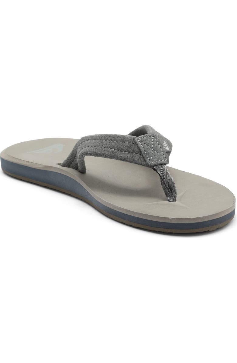 Quiksilver Carver Core Suede Sandal, Main, color, Grey/ Grey
