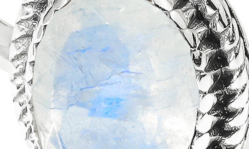 Ys Gems Oval Solitaire Ring In Blue