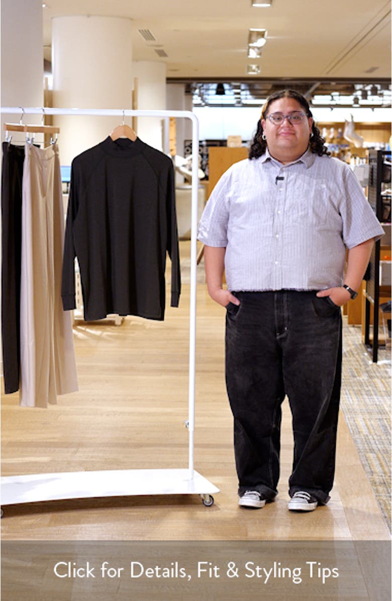 Mock Neck Long Sleeve Terry Shirt, sales video thumbnail