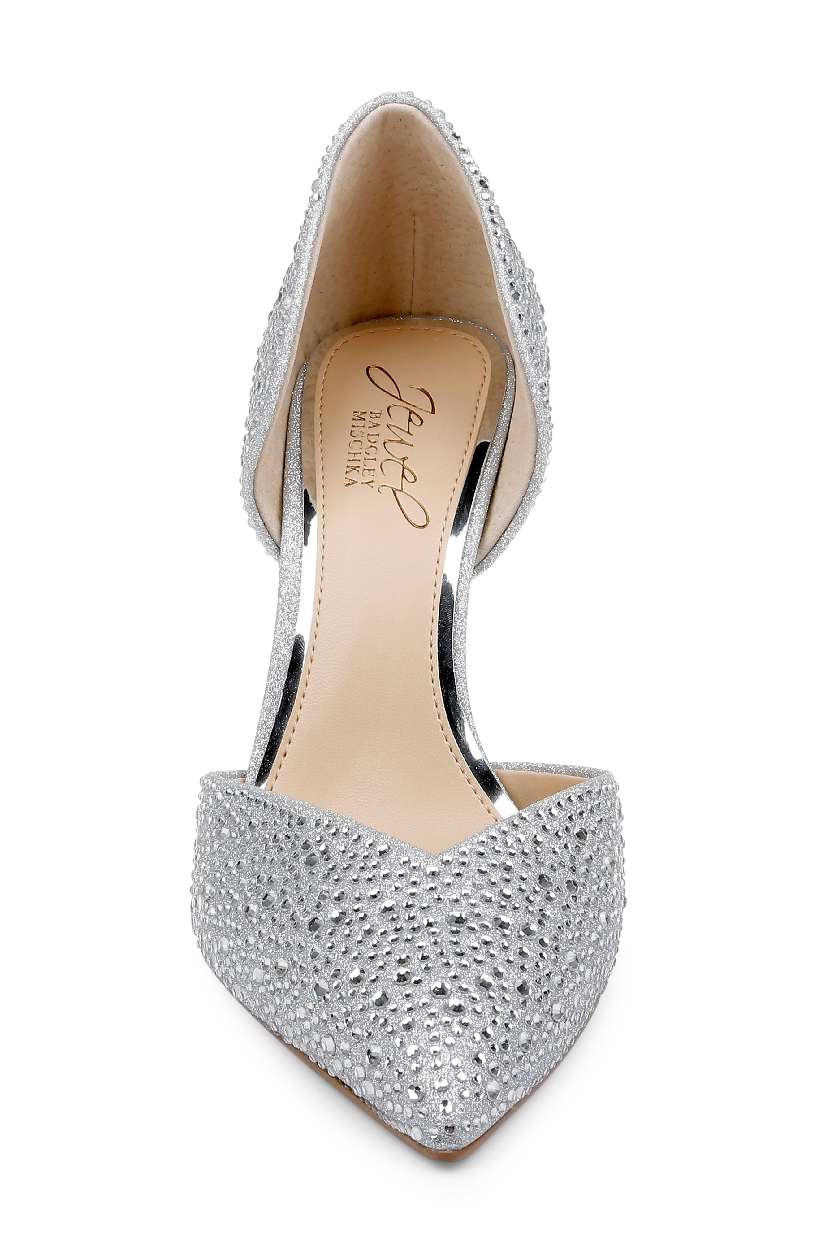Grace d'Orsay Pointed Toe Pump, Alternate, color, SILVER