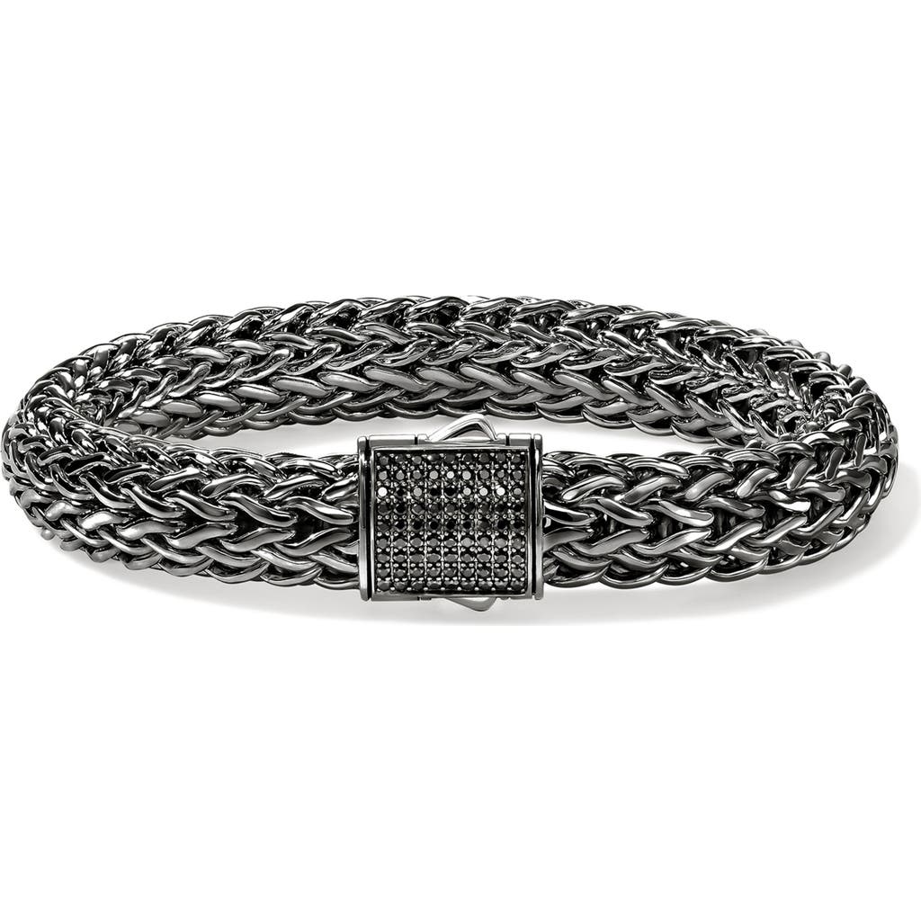 John Hardy Icon Bracelet, Sterling Silver, Pavé, 10.5mm In Metallic